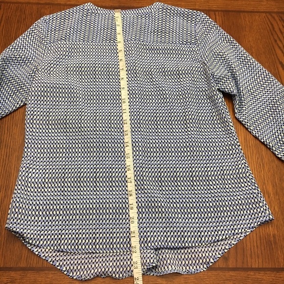 Talbots Petites Long Sleeve Button Up Front Tie Accent Blouse - Sz SP - Picture 6 of 8